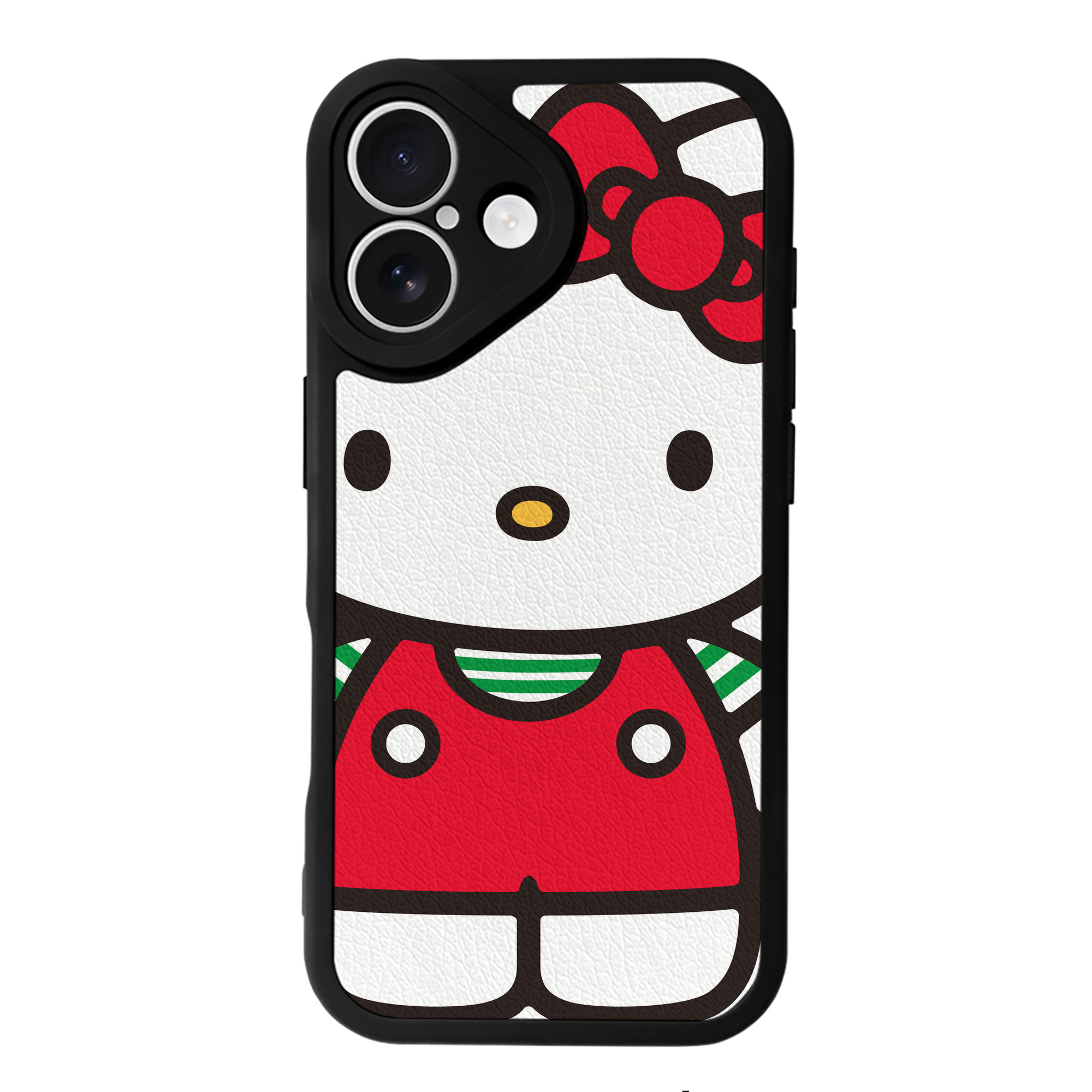 （画像用） Hello Kitty ハローキティ 【iPhone 16シリーズ対応】シリコンスマホケース（レザー調） 材質：シリコン
